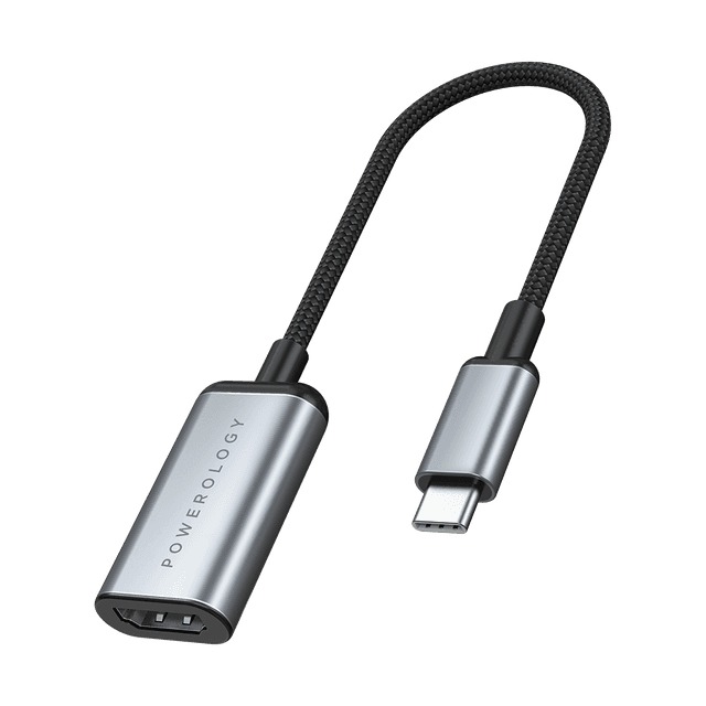 Powerology Braided Type-C to HDMI Cable 4K 60Hz - Gray - SW1hZ2U6MzA4MDA1