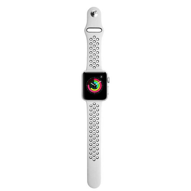 سوار ساعة آبل - ابيض / اسود Porodo Iguard Nike Watch Band for Apple Watch 40/38 cm - SW1hZ2U6MzA4NDM1