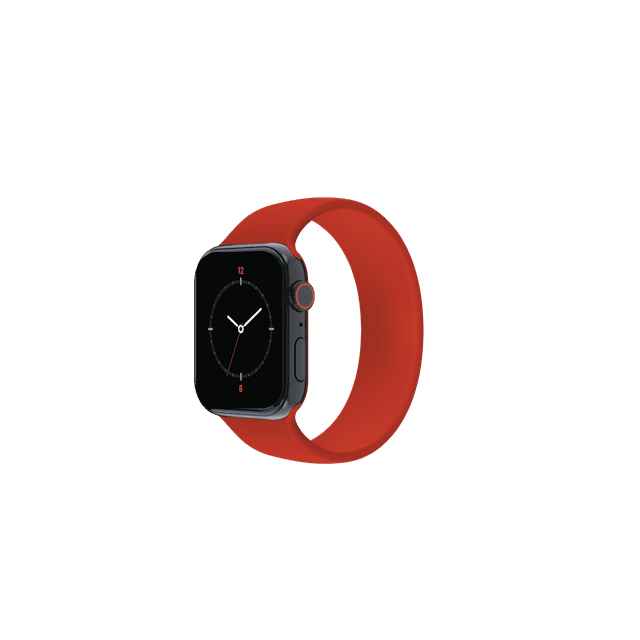 iGuard by Porodo Silicon Sport Loop Watch Band for Apple Watch 44mm / 42mm - Red - SW1hZ2U6MzA4MDQz
