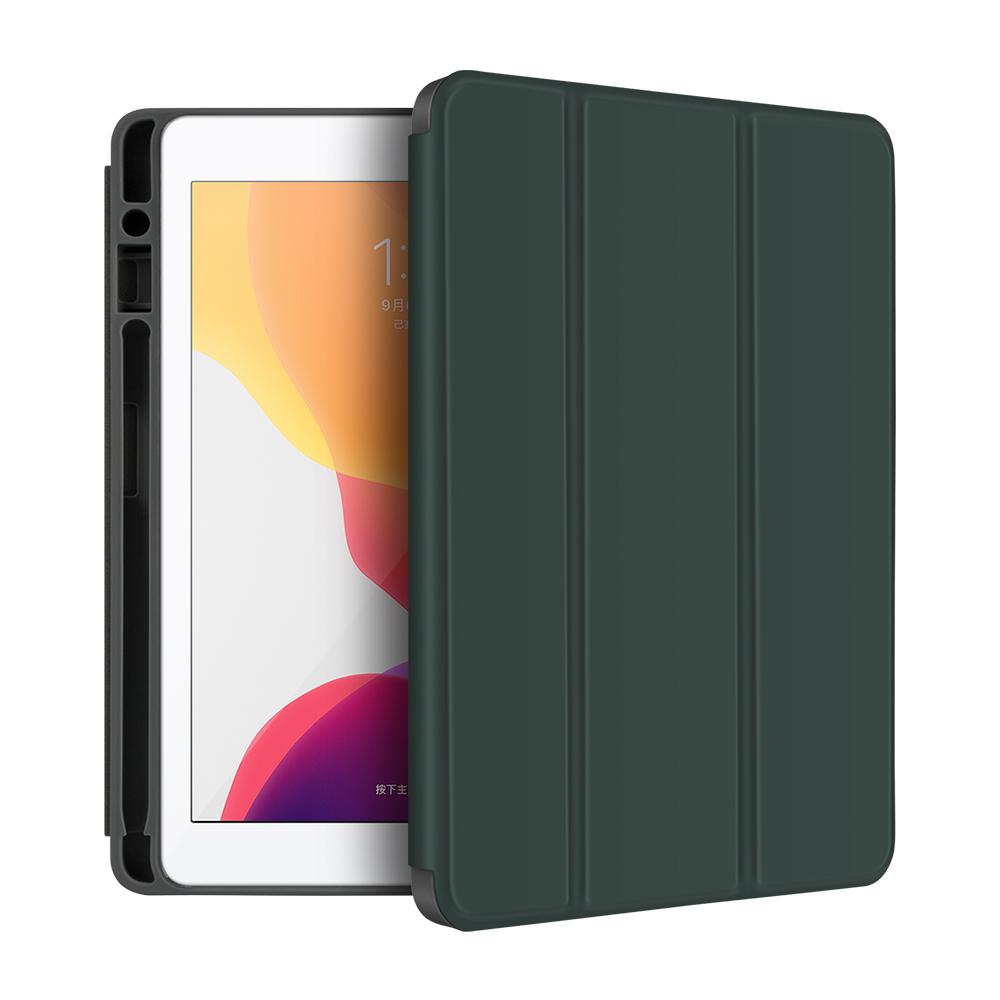 كفر جلد لهاتف iPad 10.2لون زيتي  Premium Leather Case for Apple iPad Mini - Green