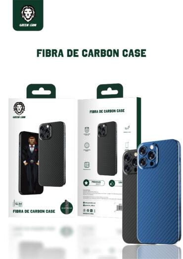 كفر سيليكون لجهاز iPhone 13 لون أسود Fibra de Carbon Case for iPhone 13 - Green