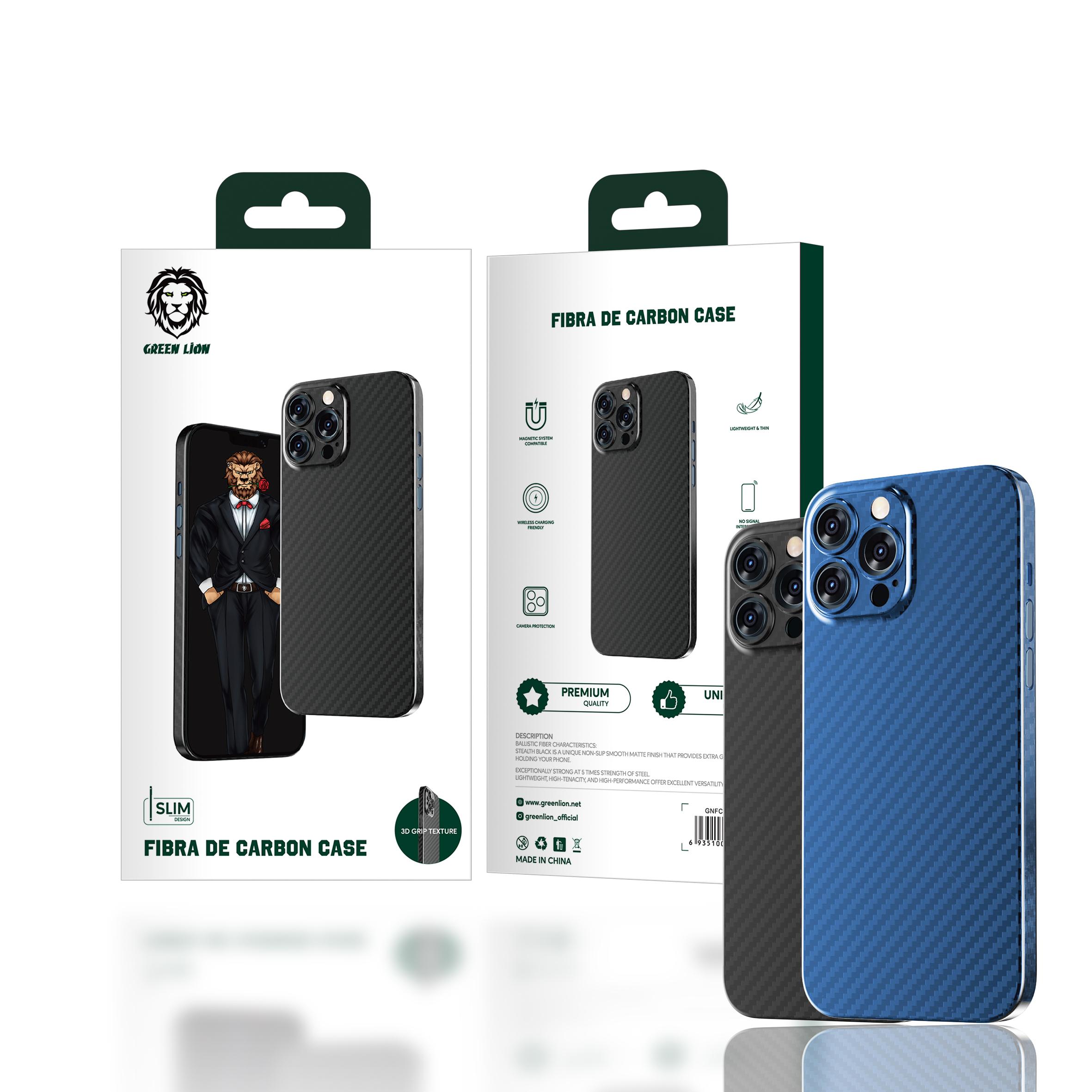 كفر كربون لجهاز iPhone 13 لون أزرق Fibra de Carbon Case for iPhone 13 - Green - cG9zdDozMzU2NzU=