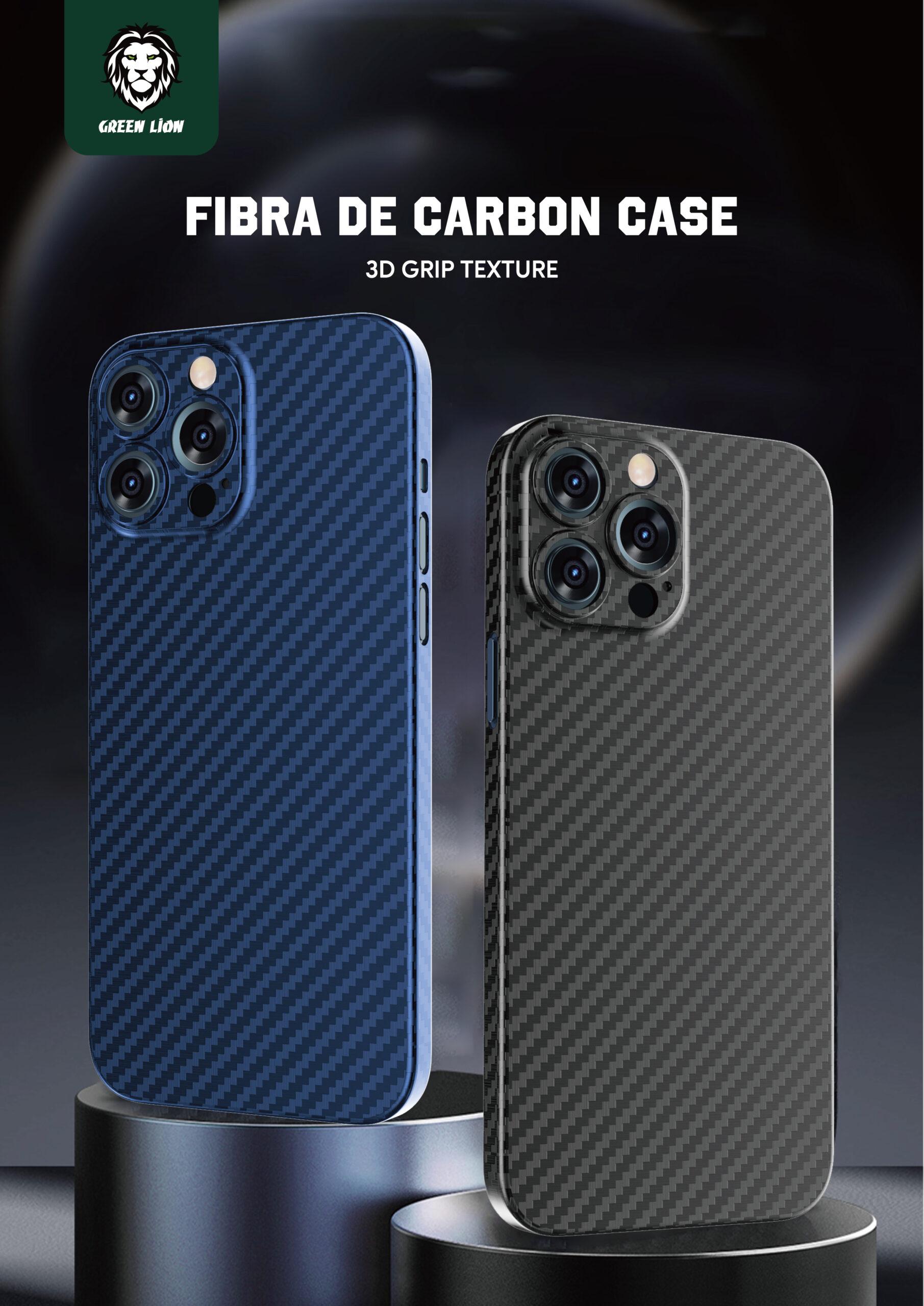 كفر كربون لجهاز iPhone 13 لون أزرق Fibra de Carbon Case for iPhone 13 - Green - cG9zdDozMzU2Nzc=