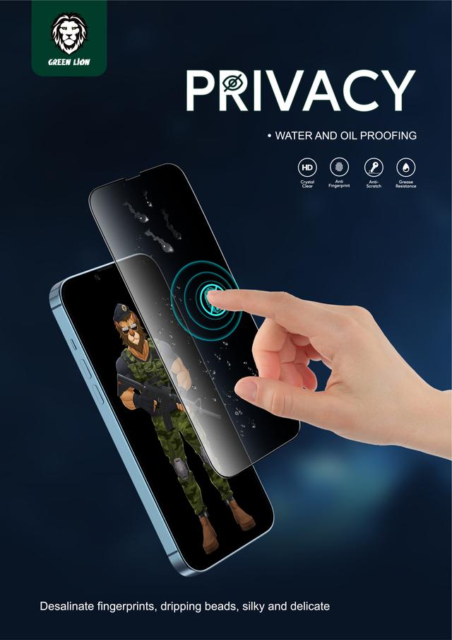 لاصقة حماية للشاشة iPhone 13 Pro Max مت 3D PET Privacy Glass Screen Protector for iPhone 13 Pro Max - Green - SW1hZ2U6MzM0NjUw