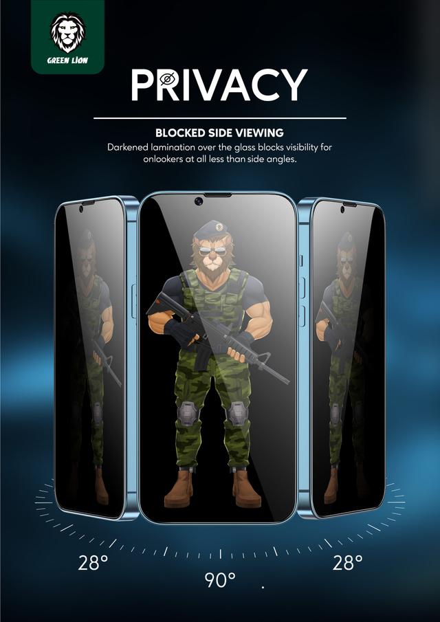 لاصقة حماية للشاشة iPhone 13 Pro Max مت 3D PET Privacy Glass Screen Protector for iPhone 13 Pro Max - Green - SW1hZ2U6MzM0NjY2