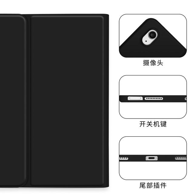 حافظة جلد مع لوحة مفاتيح لاسلكية لجهاز iPad pro 11  لون أسود Premium Leather Case with Wireless Keyboard - Green - SW1hZ2U6MzM0MDc3