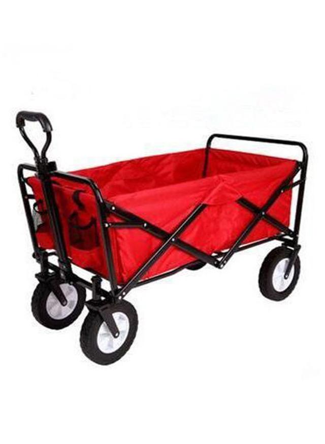 عربة تسوق ( قابلة للطي ) - أحمر  Folding Camping Multi-Function Outdoor Wagon Shopping Cart - SW1hZ2U6MzQ4MjMx