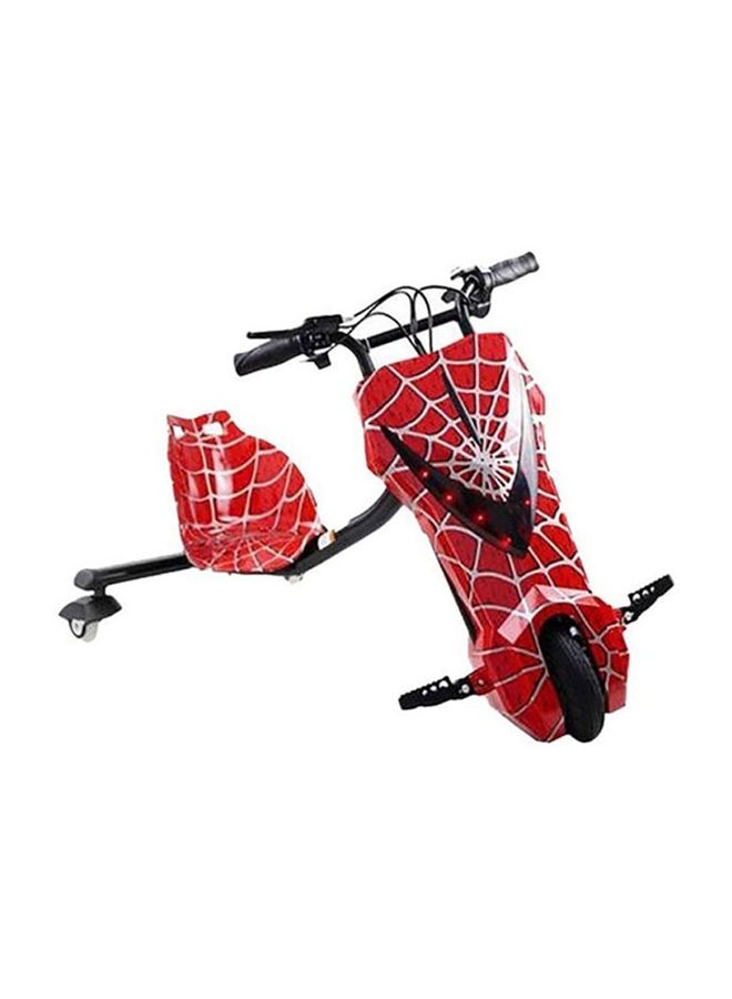 سكوتر درفت كهربائي للأطفال بثلاث عجلات وطبعة سبايدر مان 3Wheel Drifting Scooter In Spiderman Print Comfortable Seat With Backrest