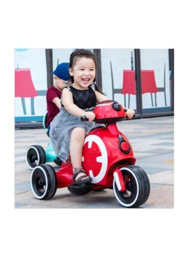 دراجة كهربائية للأطفال ثلاثية العجلات لون احمر / ابيض / اسود Cool Baby - Electric Ride-On Motorcycle - 5}
