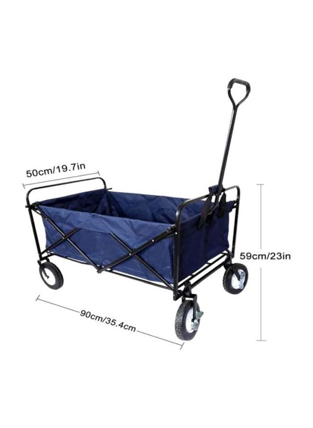 عربة تسوق ( قابلة للطي ) - أزرق   Foldable Outdoor Cart - SW1hZ2U6MzQ3NzU3