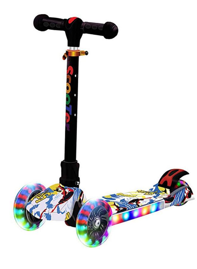 سكوتر للأطفال ثلاثي العجلات بأضواء ليد 3 Wheel Adjustable Height Kick Scooter