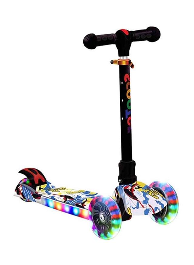 سكوتر للأطفال ثلاثي العجلات بأضواء ليد 3 Wheel Adjustable Height Kick Scooter - SW1hZ2U6MzQzODE2
