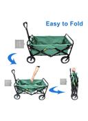 Cool Baby Foldable Heavy Duty Outdoor Cart Trolley Green/Black/White 90x50centimeter - SW1hZ2U6MzQyNzYz