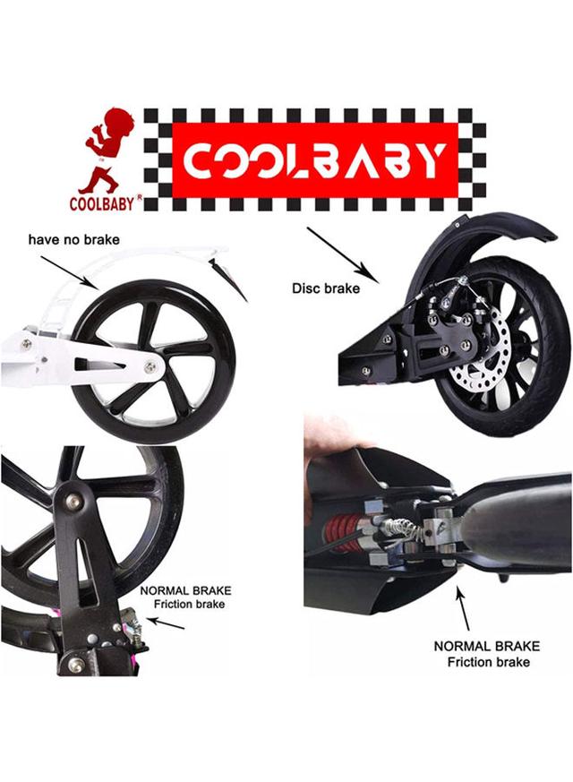 Cool Baby COOLBABY CS003 Folding Scooter For Adult Hight-Adjustable Scooter With Big Wheel (Hand Brake Device Or Foot Brake Device) - SW1hZ2U6MzQwMDk3