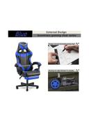 Cool Baby Ergonomically Designed Super Comfort High Back Office/Gaming Chair With Headrest Pillow, Lumbar Cushion And Retractable Footrest Blue/Black 83 x 33 x 58cm - SW1hZ2U6MzQ2NjQ5