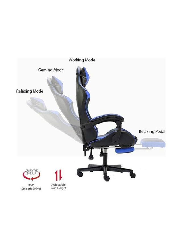 Cool Baby Ergonomically Designed Super Comfort High Back Office/Gaming Chair With Headrest Pillow, Lumbar Cushion And Retractable Footrest Blue/Black 83 x 33 x 58cm - SW1hZ2U6MzQ2NjU1