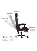 Cool Baby Ergonomically Designed Super Comfort High Back Office/Gaming Chair With Headrest Pillow, Lumbar Cushion And Retractable Footrest Red/Black 83 x 33 x 58cm - SW1hZ2U6MzQ2NzA0