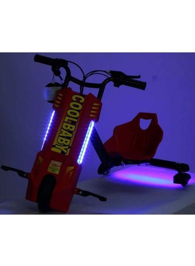 سكوتر كهربائي درفت ثلاثي العجلات للأطفال لون أسود / أحمر Cool Baby - Electric Drifting Scooter - SW1hZ2U6MzQwODYy