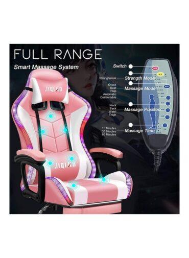 كرسي قيمنق مع اضائة ليد وسبيكر بلوتوث LED Light Gaming Chair With Bluetooth Speaker Multicolour - Cool baby