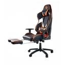 Porodo PU Leather Gaming Chair w/ Footrest & Adjustable Armrest & Backrest w/ Soft Padding, Extra Comfort Molded Seats, Class 3 Gas Lift Suitable for Office & Home - SW1hZ2U6MzM2NjQ3