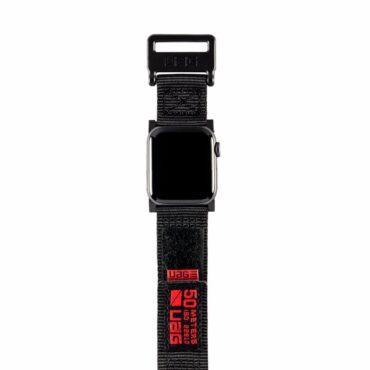 حزام ساعة آبل رياضي مقاس 42"/44" لون أسود Apple Watch  Active Strap- UAG