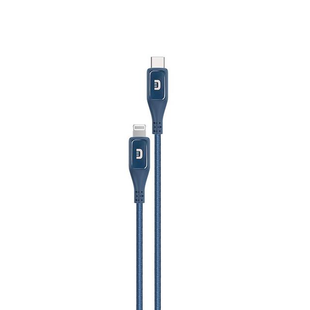 كيبل شحن ايفون من Lightning الى USB-C لون أزرق SuperCord Pro USB-C to Lightning Cable - Pacific - Zendure - SW1hZ2U6MzMyMzE5