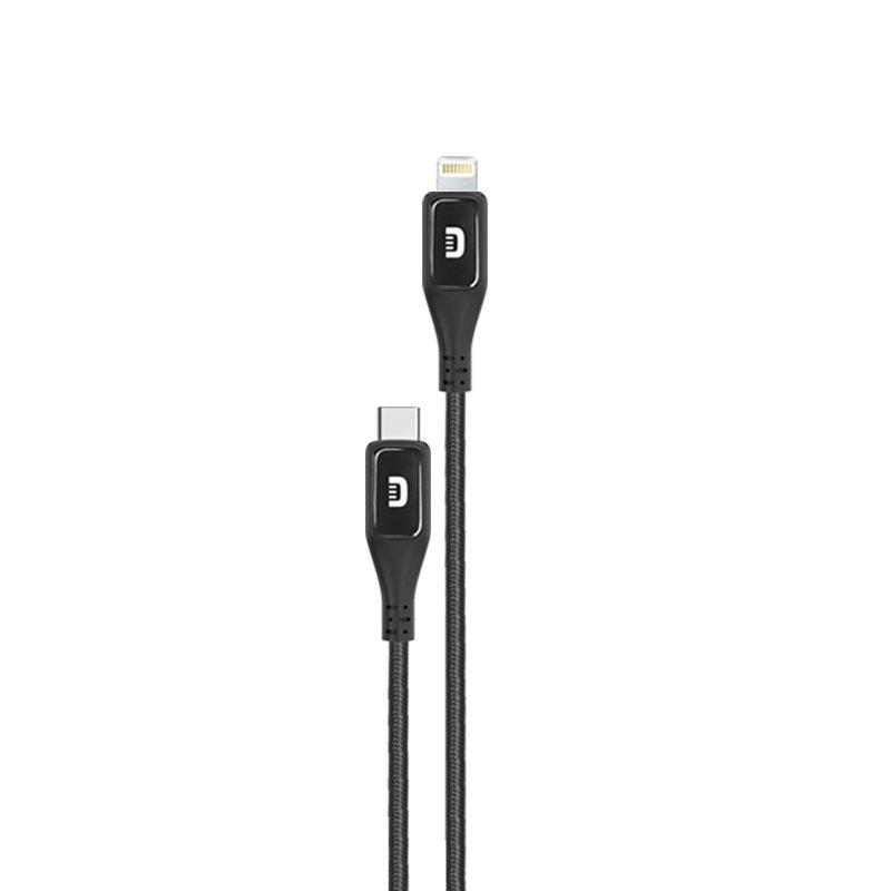 كيبل شحن ايفون من Lightning الى USB-C لون أسود SuperCord Pro USB-C to Lightning Cable - Pacific - Zendure