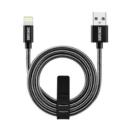 كيبل شحن ايفون من USB-C الى lightening لون أسود USB lightening metal cable - Zendure
