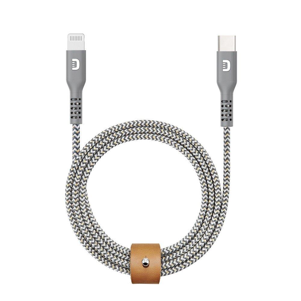 كيبل شحن ايفون من Lightning Cable الى USB-C لون فضي SuperCord USB-C to 8 Pin Cable - Zendure