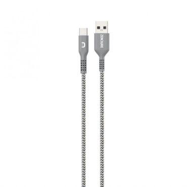 كيبل شحن زندور من USB الى USB-C لون رمادي SuperCord USB-A to USB-C Cable - Zendure