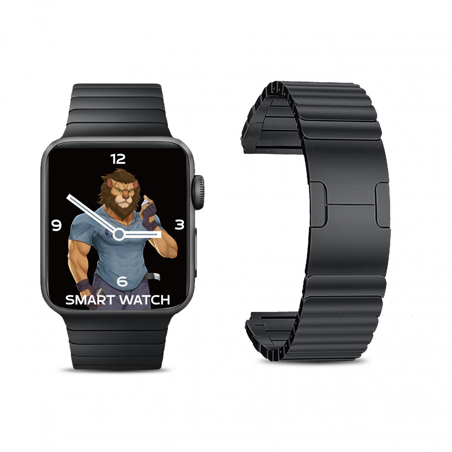 سوار معدني لساعة Apple Watch بمقاس 42 / 44 / 45مم أسود | Green Acero Correa Link Bracelet
