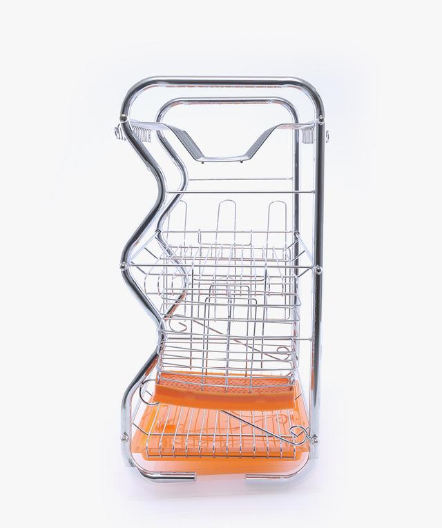 Royalford 3-Layer Dish Rack With Cutlery Holder - Multi-Purpose Detachable Draining Board With Drip - SW1hZ2U6Mzk0NjM3
