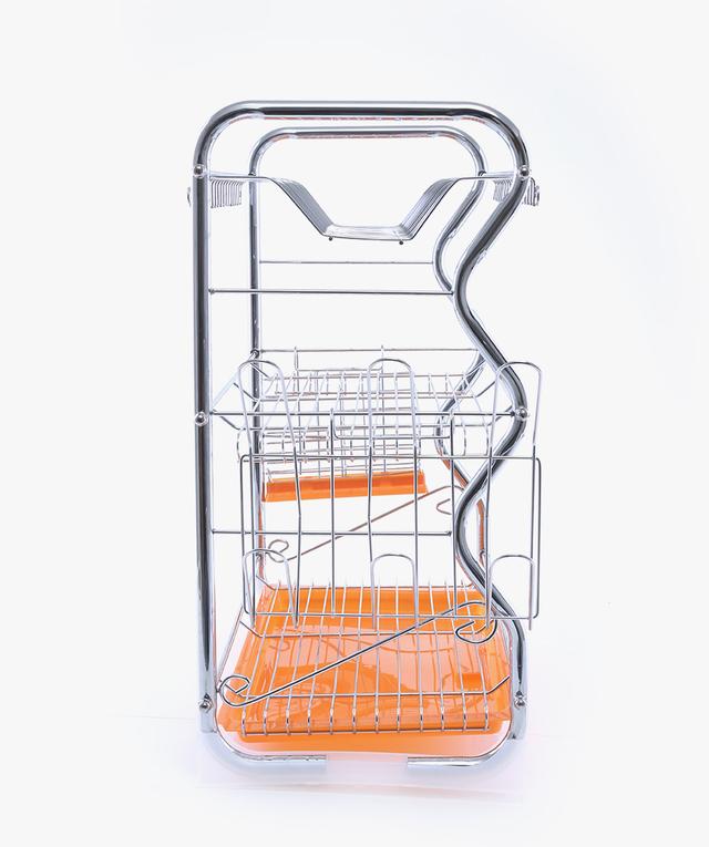 Royalford 3-Layer Dish Rack With Cutlery Holder - Multi-Purpose Detachable Draining Board With Drip - SW1hZ2U6Mzk0NjM5