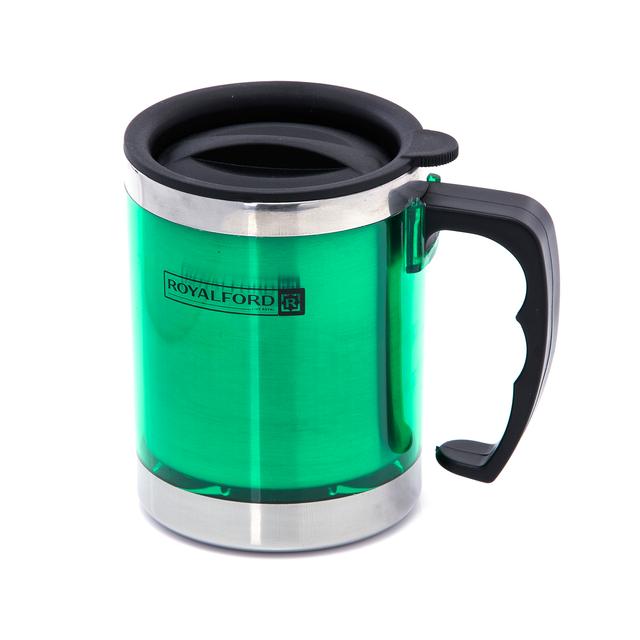 Royalford 14Oz Travel Mug - Coffee Mug Tumbler With Handle With Lid Travel Friendly - SW1hZ2U6MzY5MzU5