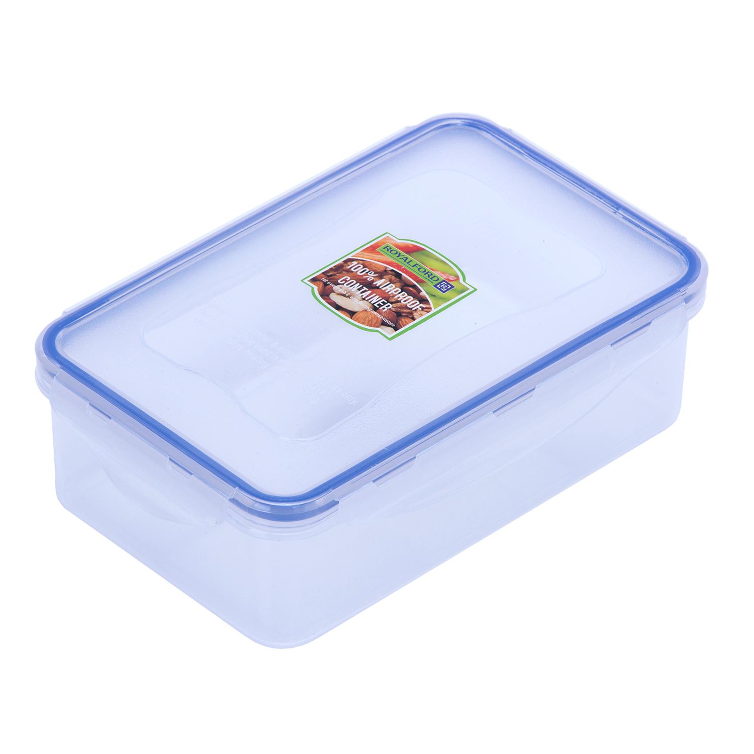 حافظة طعام شفافة مع غطاء و قفل 1100 مل Royalford - Food Storage Container - Transparent 1100Ml Container