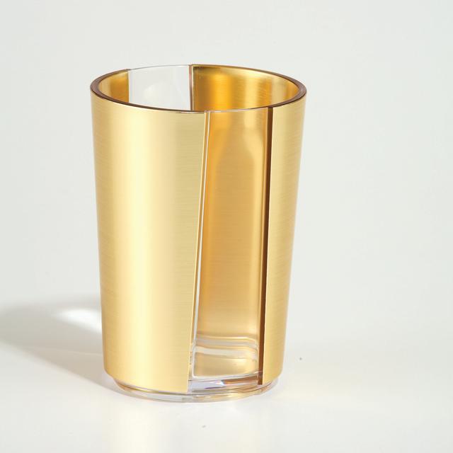 كأس زجاج أكريليك ذهبي 410 مل Royalford - 410Ml Gold Acrylic Glass - SW1hZ2U6NDA0MDQw