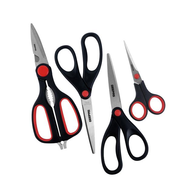 مجموعة المقصات متعددة الاستخدام (4 قطع) Geepas Heavy Duty Kitchen Scissors Set Of 4 - SW1hZ2U6NDIzOTM4