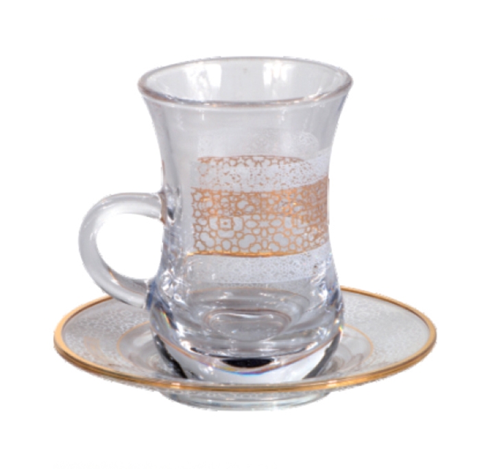 طقم كاسات شاي فاخرة 12 قطعة | Royalford Lira Royal Tea Set