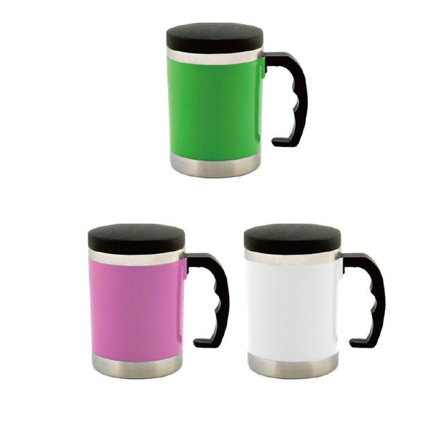 ماغ (كوب) حراري معدني 11 أونصة Royalford - 11Oz Travel Stainless Steel Mug - Coffee Mug Tumbler With Handle & Compact Lid For Travel - SW1hZ2U6MzY5Mjg2