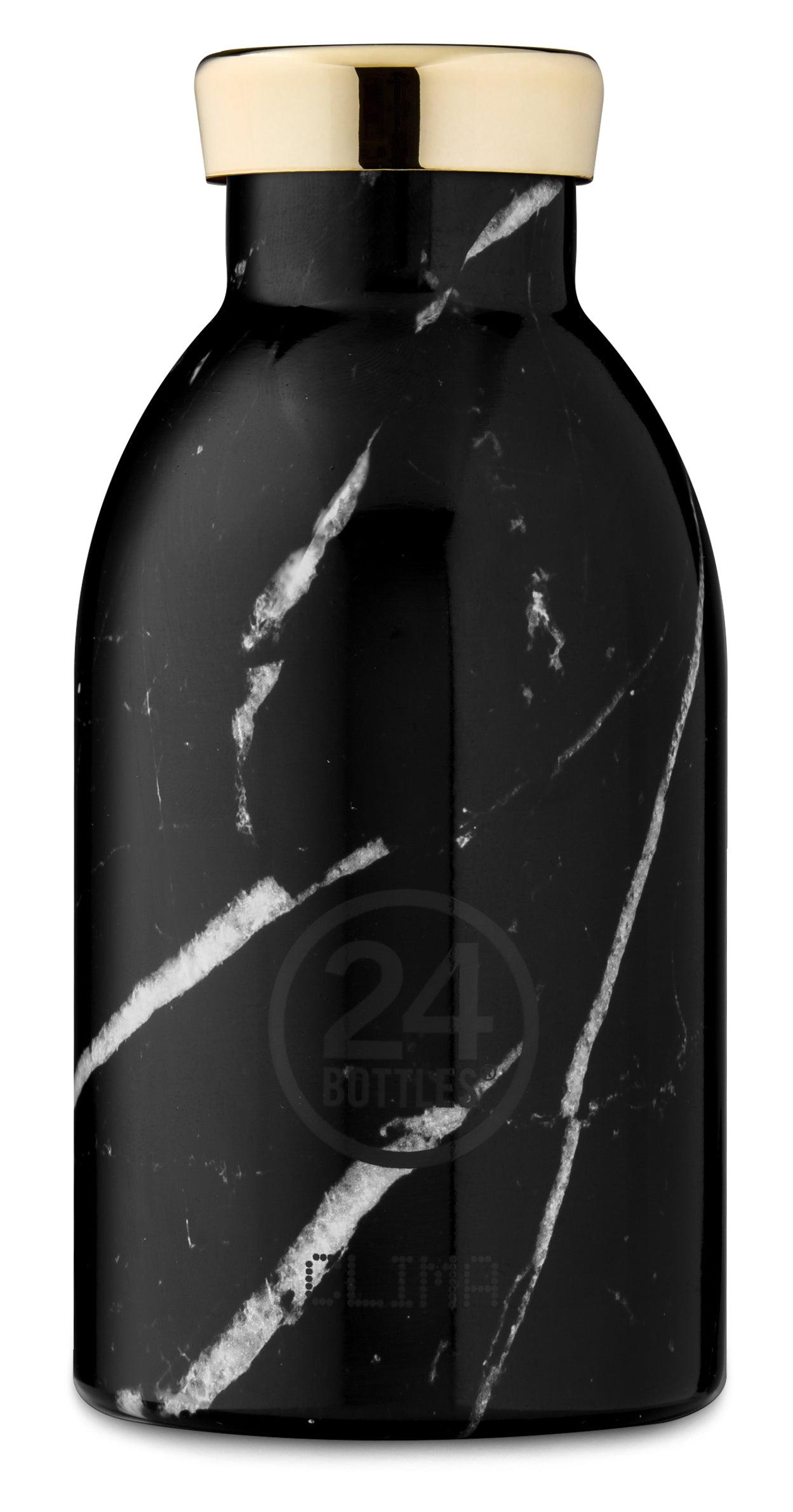 قنينة ماء معدنية - 330 مل - رخام أسود -  CLIMA Bottle (330ml) Double Walled Insulated Stainless Steel Water Bottle, Eco-Friendly Reusable BPA -24Bottles