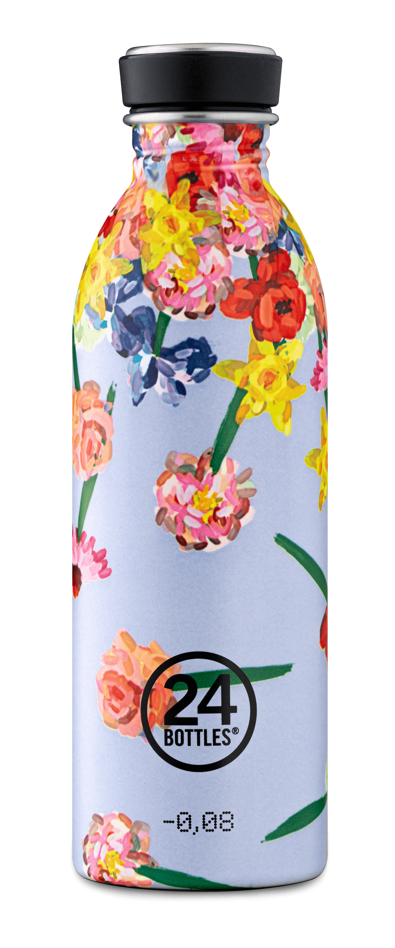 قنينة ماء معدنية - 500 مل - زهور ملونة - URBAN Bottle Floral (500ml) Lightest Insulated Stainless Steel Water Bottle, Eco-Friedly Reusable BPA - 24Bottles
