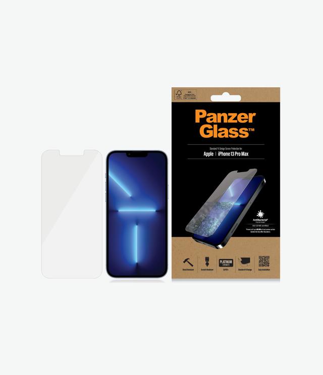 شاشة حماية الهاتف شفافة iPhone 13 Pro Max Standard Fit Tempered Glass Screen Protector من PANZERGLASS - SW1hZ2U6MzU4OTI5