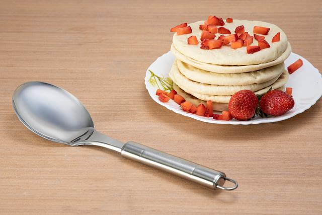 Delcasa Stainless Steel Serving & Cooking Spoon - Serving Spatula With Soft Grip Handle - Dinner - SW1hZ2U6NDAxNjM1
