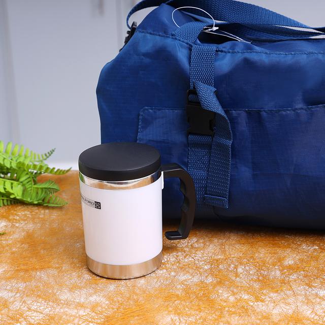 ماغ (كوب) حراري معدني 11 أونصة Royalford - 11Oz Travel Stainless Steel Mug - Coffee Mug Tumbler With Handle & Compact Lid For Travel - SW1hZ2U6MzY5Mjgw