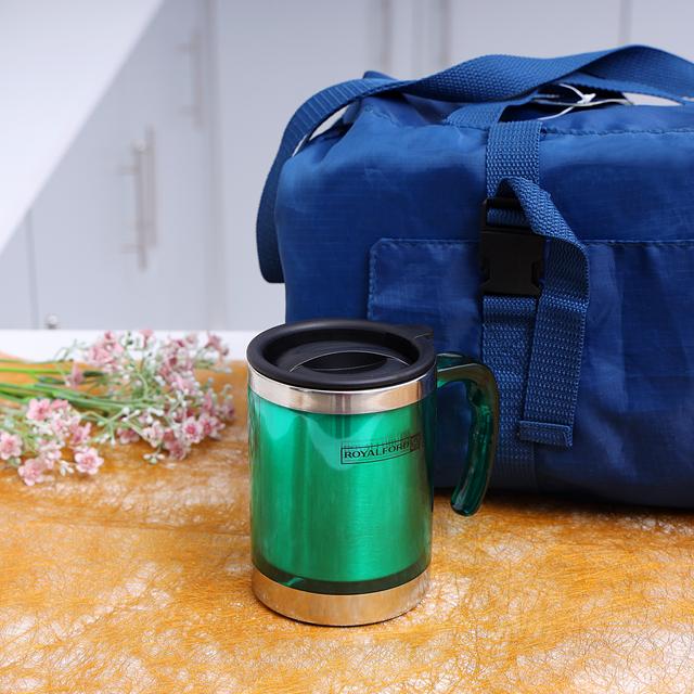 Royalford 14Oz Travel Mug - Coffee Mug Tumbler With Handle With Lid Travel Friendly - SW1hZ2U6MzY5NDA1