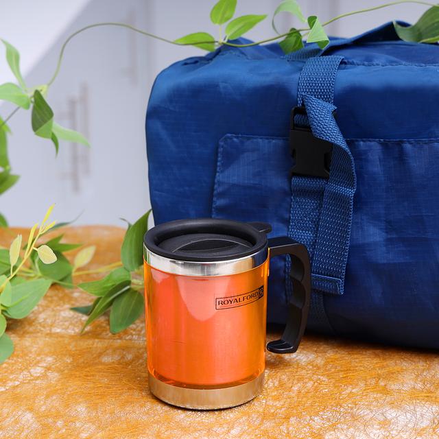 Royalford 14Oz Travel Mug - Coffee Mug Tumbler With Handle With Lid Travel Friendly - SW1hZ2U6MzY5MzUx