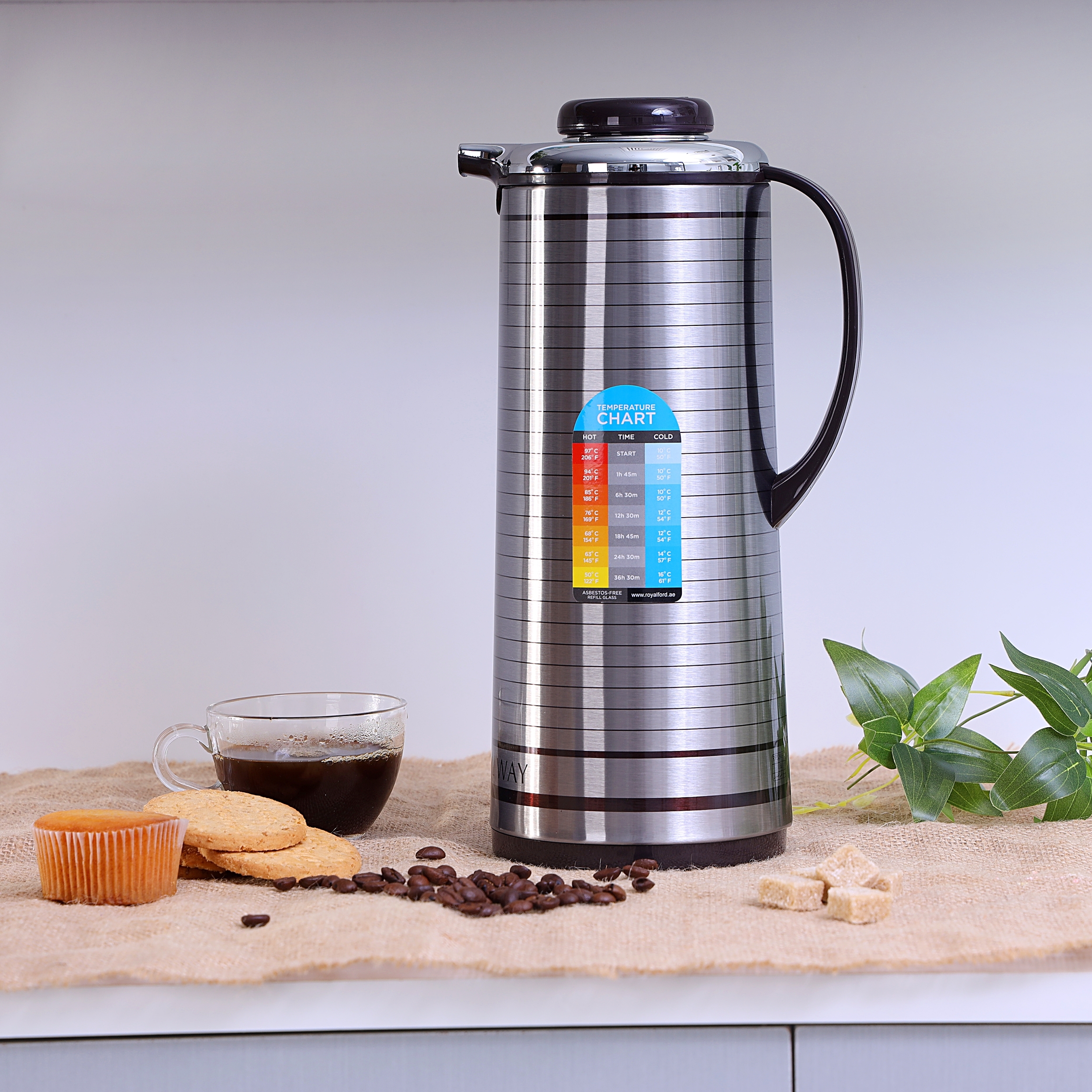 دلة قهوة حافظة للحرارة بسعة 1.9 لتر | Royalford Vacuum Flask