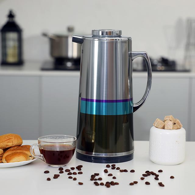 دلة قهوة حافظة للحرارة بسعة 1.9 لتر | Royalford Silver Vacuum Flask - SW1hZ2U6MzcyNDk1