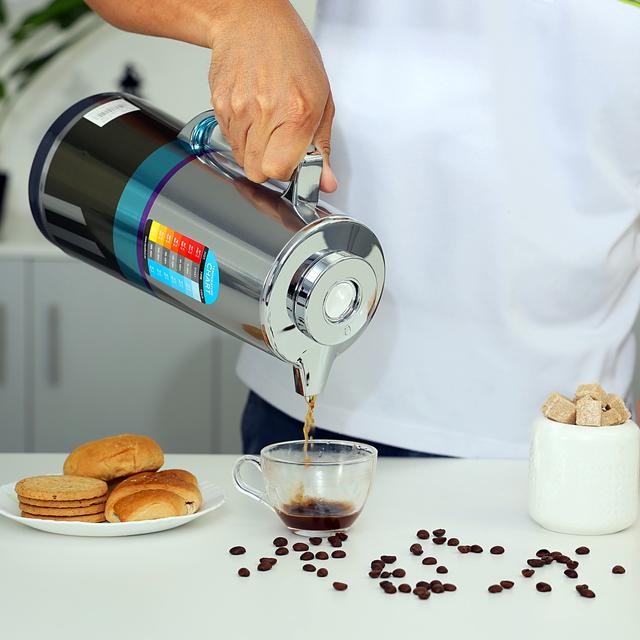 دلة قهوة حافظة للحرارة بسعة 1.9 لتر | Royalford Silver Vacuum Flask - SW1hZ2U6MzcyNTAx