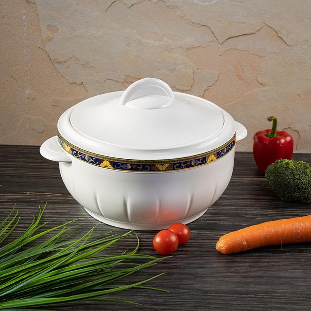 Royalford 3500 Ml Litre Classic Casserole - Thermal Casserole Dish - Double Wall Insulated Serving - SW1hZ2U6MzkzMDQ4